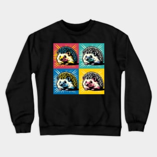 Pop Hedgehog Art - Cute Hedgehogs Crewneck Sweatshirt